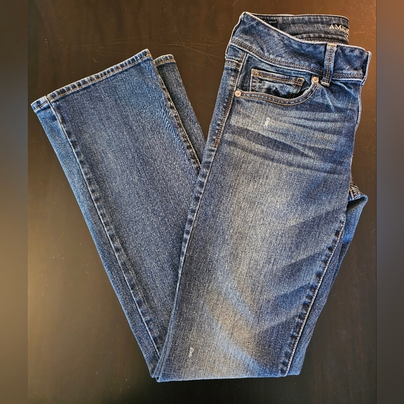 American Eagle bootcut jeans w/small manufacturers distressed marks, 8 - Picture 4 of 10